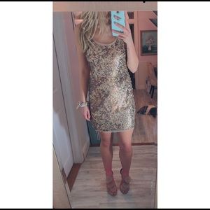 Gold Sequin INC Dress